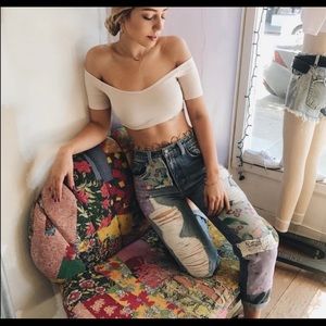 CARMAR: Patchwork Distressed Jeans